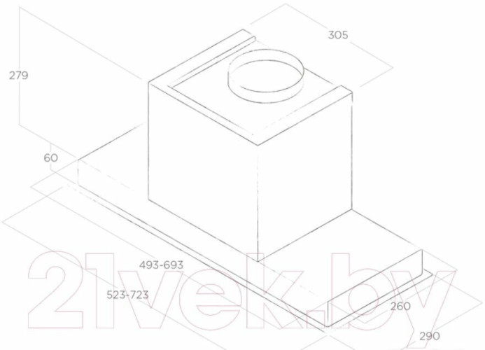 Встраиваемая вытяжка Elica HIDDEN 2 0 IX A 72