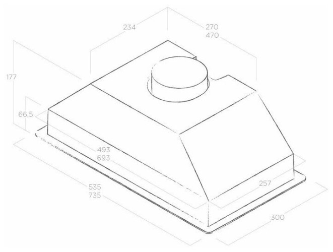 Встраиваемая вытяжка Jet Air VIERA LUX WH A 52
