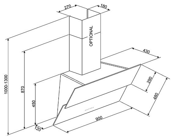 Кухонная вытяжка Smeg KSVV90NRA