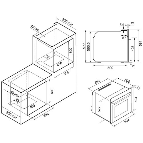 Электрический духовой шкаф Krona Pronto 60 S G 2