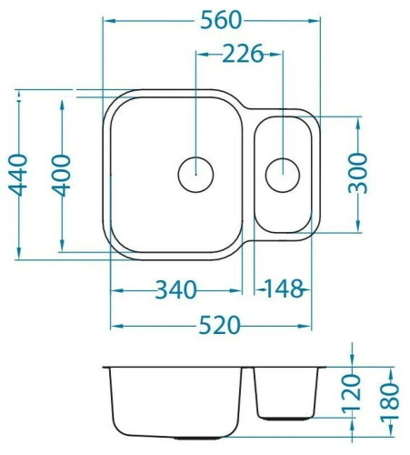 Кухонная мойка Alveus DUO 70 SAT-90 1039363