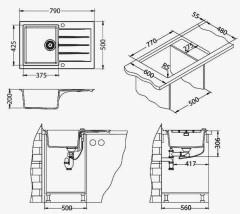 Кухонная мойка Alveus Cadit 20 Terra-G22 песчаный 1132023