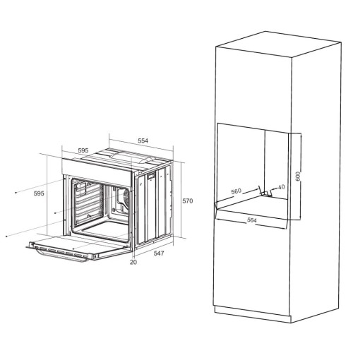 Электрический духовой шкаф Meferi MEO6017BK Ultra