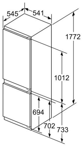 Встраиваемый холодильник Bosch KIN 86VF20