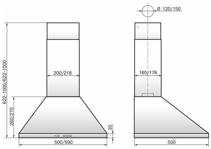 Кухонная вытяжка Elikor Вента 50П 430 КЗД черный