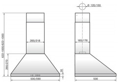 Кухонная вытяжка Elikor Вента 50П 430 КЗД черный