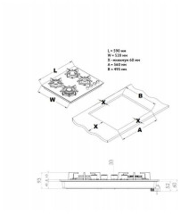 Газовая варочная панель Korting HGG 6420 CN