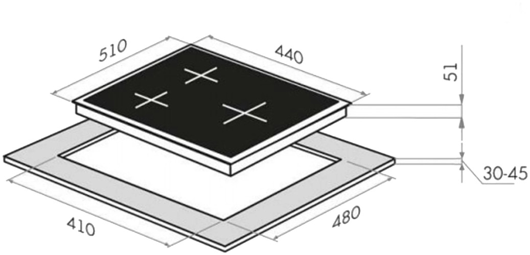 Газовая варочная панель HOMSair HGG431WH