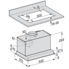 Встраиваемая вытяжка Miele DA 2450 Stainless steel, нержавеющая сталь