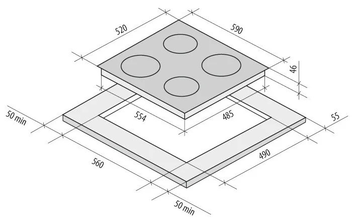 Электрическая варочная панель Krona ACCORDO 60 BL