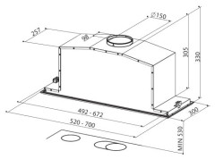Встраиваемая вытяжка Faber Inca LUX EG8 X A70