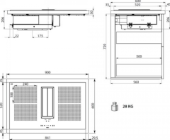 Электрическая варочная панель Falmec Quantum Pro Easy 90 Vetro Nero CUZQ90.04P8#ZZZN461F