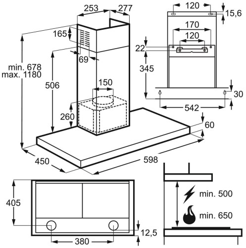 Кухонная вытяжка Electrolux LFT 416 X