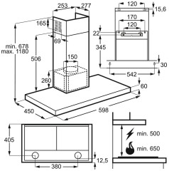 Кухонная вытяжка Electrolux LFT 416 X