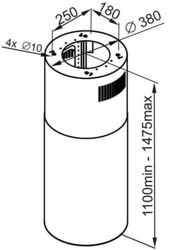 Островная вытяжка Maunfeld Lee Isla 39 gold