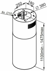 Островная вытяжка Maunfeld Lee Isla 39 gold