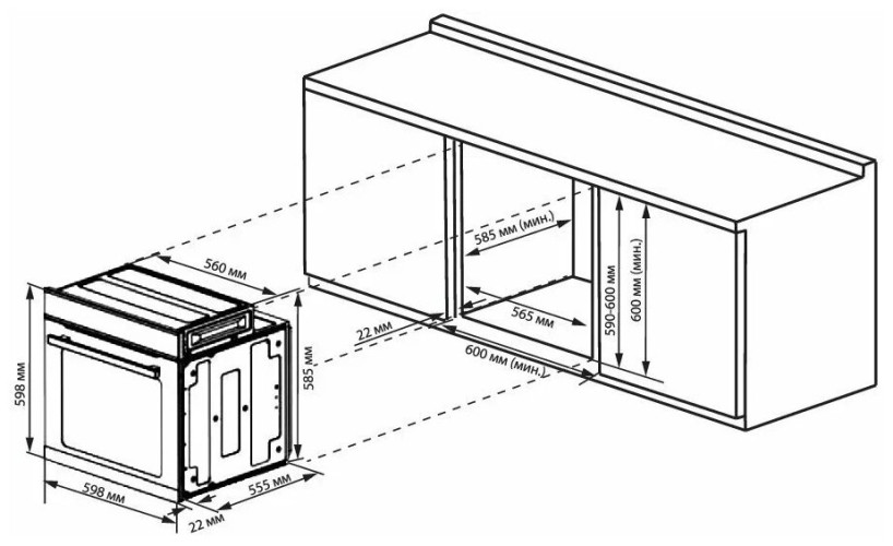 Электрический духовой шкаф Zugel ZOE602W