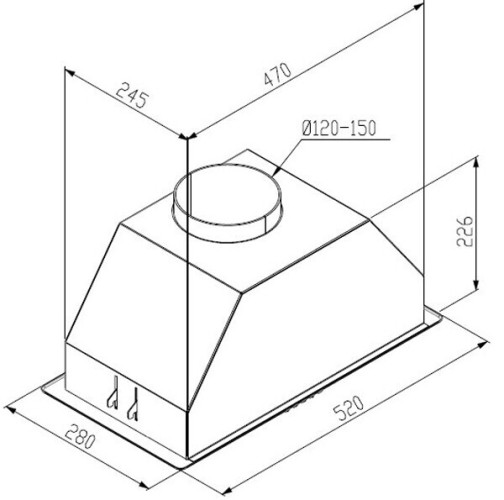Встраиваемая вытяжка Zugel ZHI523X