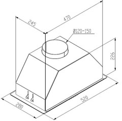 Встраиваемая вытяжка Zugel ZHI523X