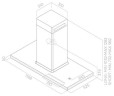 Кухонная вытяжка Elica BIO ISLAND WH A 120x53 ROVERE