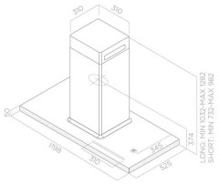 Кухонная вытяжка Elica BIO ISLAND WH A 120x53 ROVERE