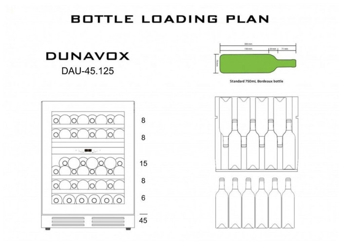 Винный шкаф Dunavox DAUF 45 125DSS TO
