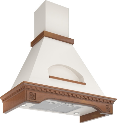 Кухонная вытяжка Elikor Бельведер Флореале 60П 650 П3Д бежевый бук орех