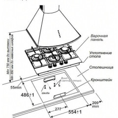 Газовая варочная панель Gefest ПВГ 2231-02 Р12