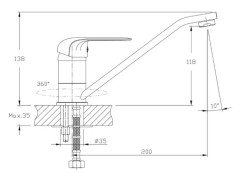 Смеситель для кухни Rush Fiji FI1835-25