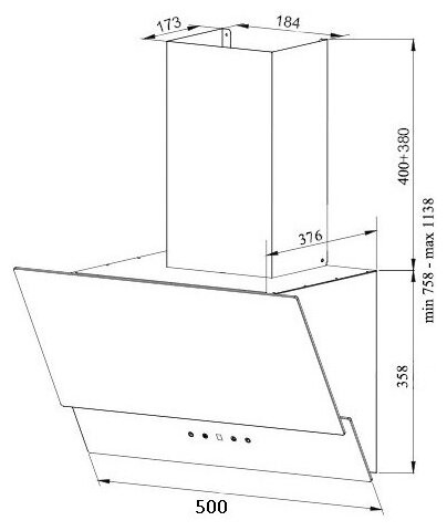 Кухонная вытяжка GRAND Gloucester 50 WH белый