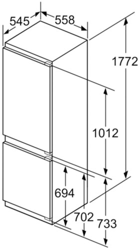 Встраиваемый холодильник Bosch KIS 86AF20
