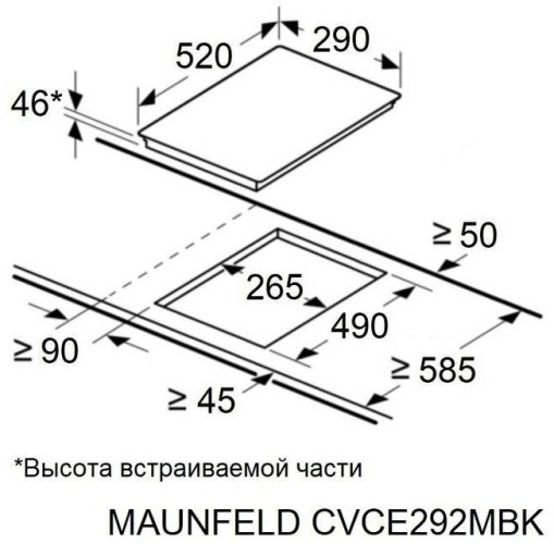 Электрическая варочная панель MAUNFELD CVCE292MBK2