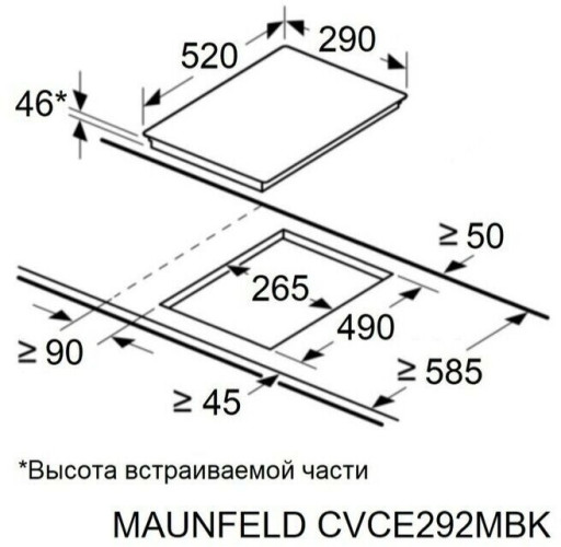 Электрическая варочная панель MAUNFELD CVCE292MBK2