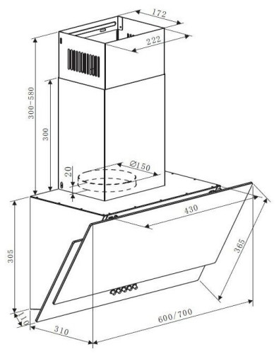 Кухонная вытяжка Zigmund Shtain K 145 4 W