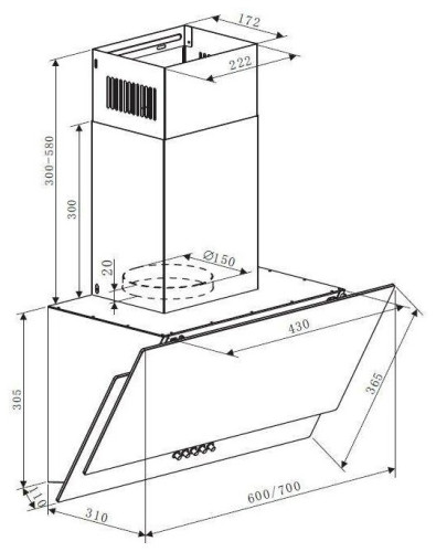 Кухонная вытяжка Zigmund Shtain K 145 4 W