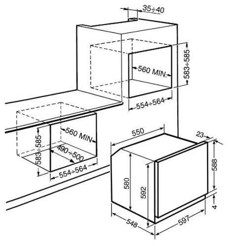 Электрический духовой шкаф Smeg SF6104STS