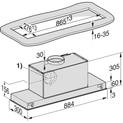 Встраиваемая вытяжка Miele DA 2390 Stainless steel, нержавеющая сталь