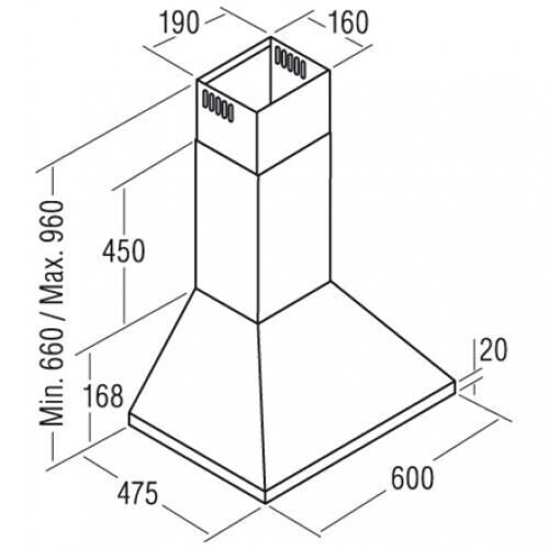 Кухонная вытяжка Cata VN-600 Inox