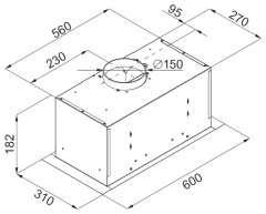 Встраиваемая вытяжка MONSHER Inga 60 B