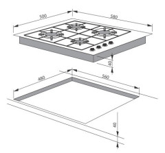 Газовая варочная панель Hansa BHGI 63112028