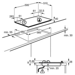 Газовая варочная панель Electrolux GME 263 NB
