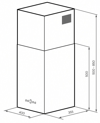Кухонная вытяжка Lex Mono 400 White