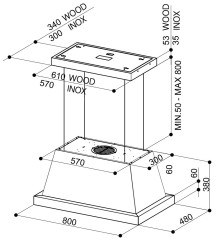 Островная вытяжка Faber Thea Isola EV8 WH MATT F80 SC 321.0517.781