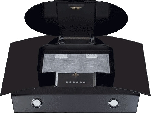 Кухонная вытяжка ELIKOR Графит 80 нержавейка черное стекло