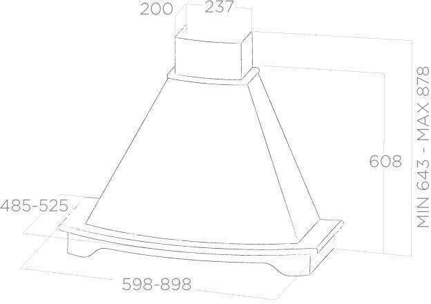 Кухонная вытяжка Elica Coraline WH A 60 кремовый