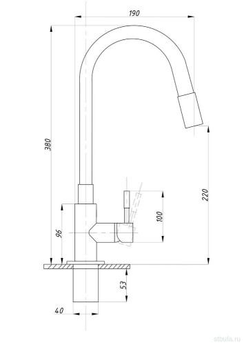 Смеситель для кухни Tsarsberg TSB-114-SA004