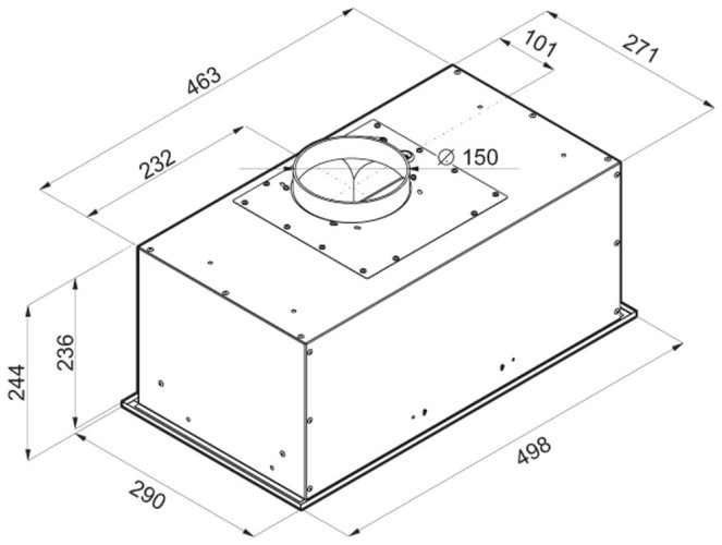 Встраиваемая вытяжка MAUNFELD Crosby Power 50 черный