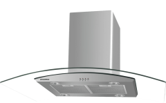 Кухонная вытяжка MAUNFELD Ancona PlusA Isla 90 нержавеющая сталь\прозрачное стекло