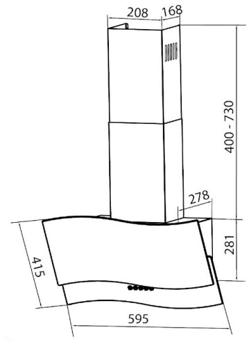 Кухонная вытяжка Dach FILOMENA 60 black