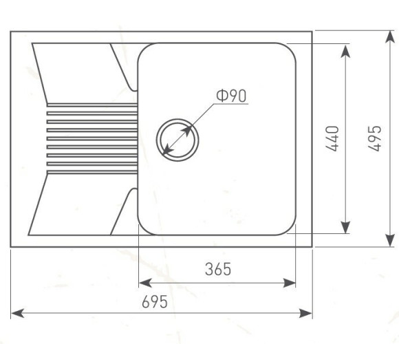 Кухонная мойка Zigmund & Shtain Klassisch 695 черный базальт